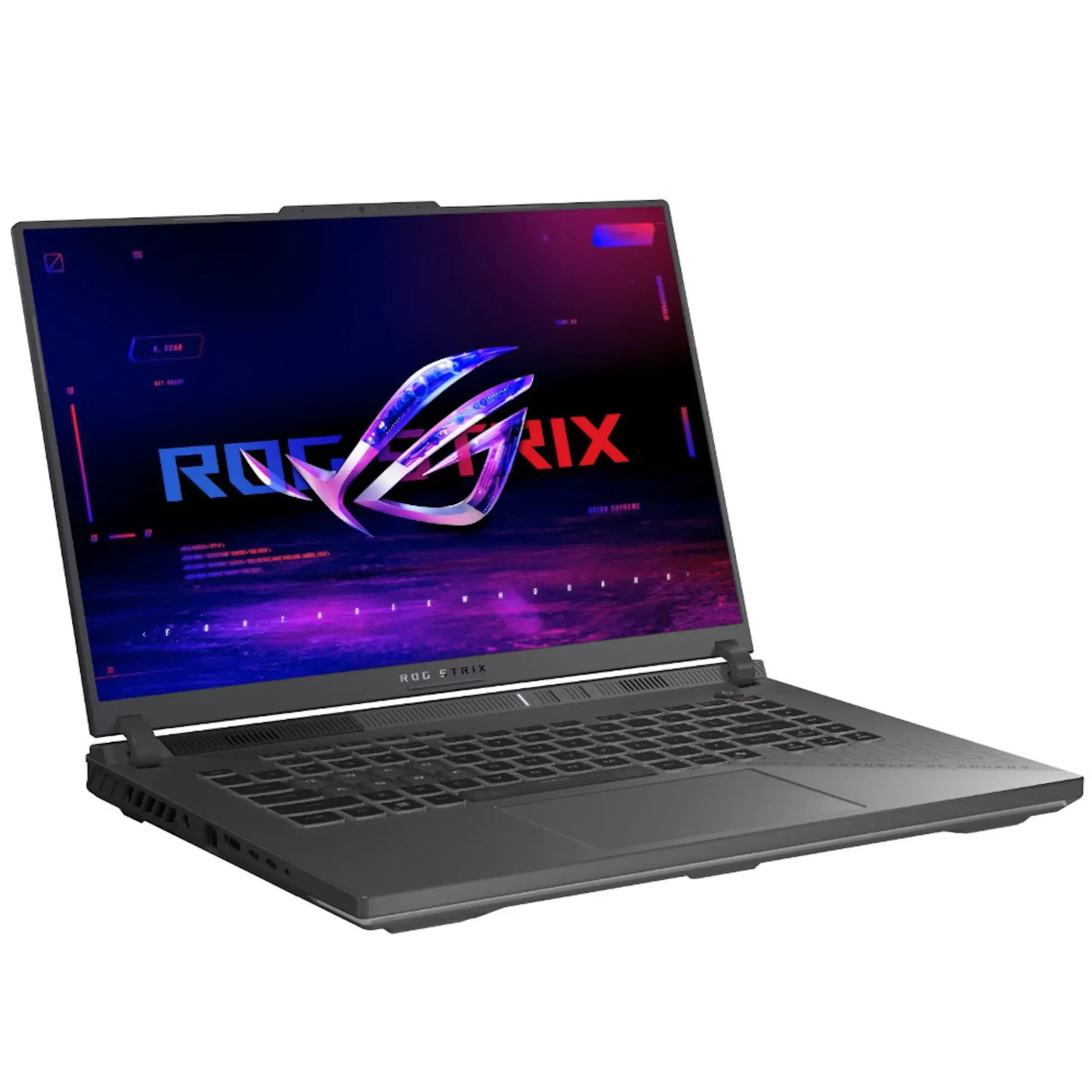 Лаптоп, Asus Strix G16 G614PM-RV160,Ryzen 9 8940HX 2.4GHz (80MB Cache, up to 5.3GHz, 16 cores, 32 Threads)16.0  WUXGA 1920X1200 16:10 Bend+300nits Anti-Glare sRGB 100% Wide View,165Hz,DDR5 32GB ( 16GB DDR5-5200 SO-DIMM *2 ) ,1TB G4 , RTX 5060  8GB,Wi-Fi 6E No OS - image 1