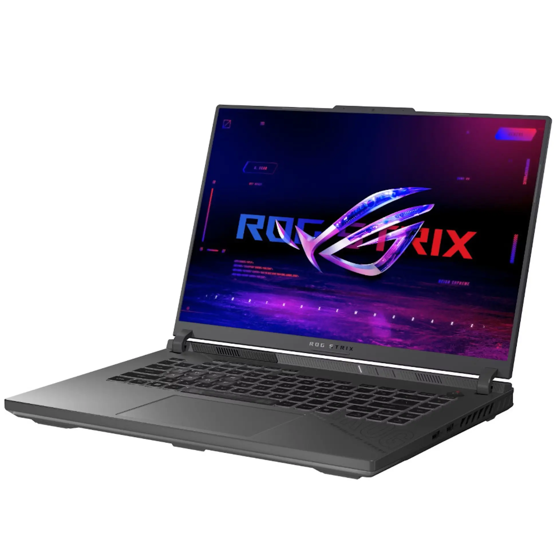 Лаптоп, Asus Strix G16 G614PM-RV160,Ryzen 9 8940HX 2.4GHz (80MB Cache, up to 5.3GHz, 16 cores, 32 Threads)16.0  WUXGA 1920X1200 16:10 Bend+300nits Anti-Glare sRGB 100% Wide View,165Hz,DDR5 32GB ( 16GB DDR5-5200 SO-DIMM *2 ) ,1TB G4 , RTX 5060  8GB,Wi-Fi 6E No OS - image 2