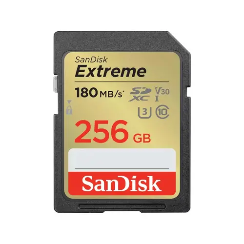 Κάρτα μνήμης SANDISK Extreme SDXC, 256GB, UHS-1, Class 10, U3, V30, 130 MB/s - 1