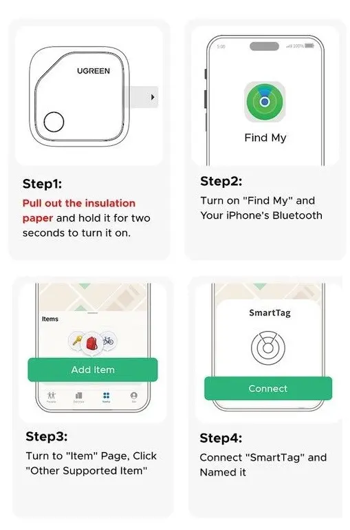 SMART УСТРОЙСТВО ЗА НАМИРАНЕ НА ИЗГУБЕНИ ВЕЩИ FINDER APPLE CERTIFIED Bluetooth 5.0 UGREEN - image 8