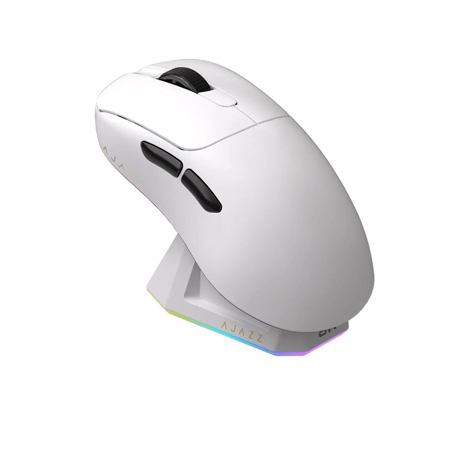 Ajazz επαγγελματικό gaming ποντίκι AJ179 PRO - Ασύρματο Gaming Ποντίκι - 8K, Μαγνητική βάση φόρτισης, Λευκό