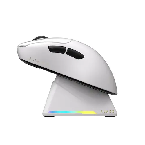 Ajazz професионална геймърска мишка AJ179 PRO - Wireless Gaming Mouse - 8K, Magnetic Charging Dock, White - image 2