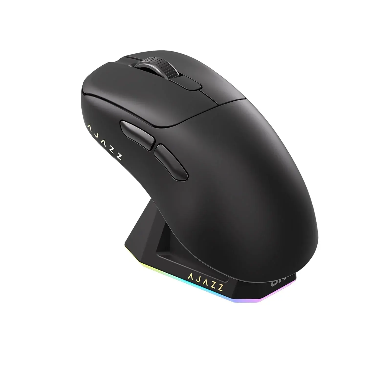 Ajazz mouse profesional de gaming AJ179 PRO - Mouse de gaming wireless - 8K, bază de încărcare magnetică, negru