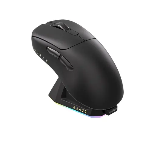 Ajazz професионална геймърска мишка AJ179 PRO - Wireless Gaming Mouse - 8K, Magnetic Charging Dock, Black - image 1