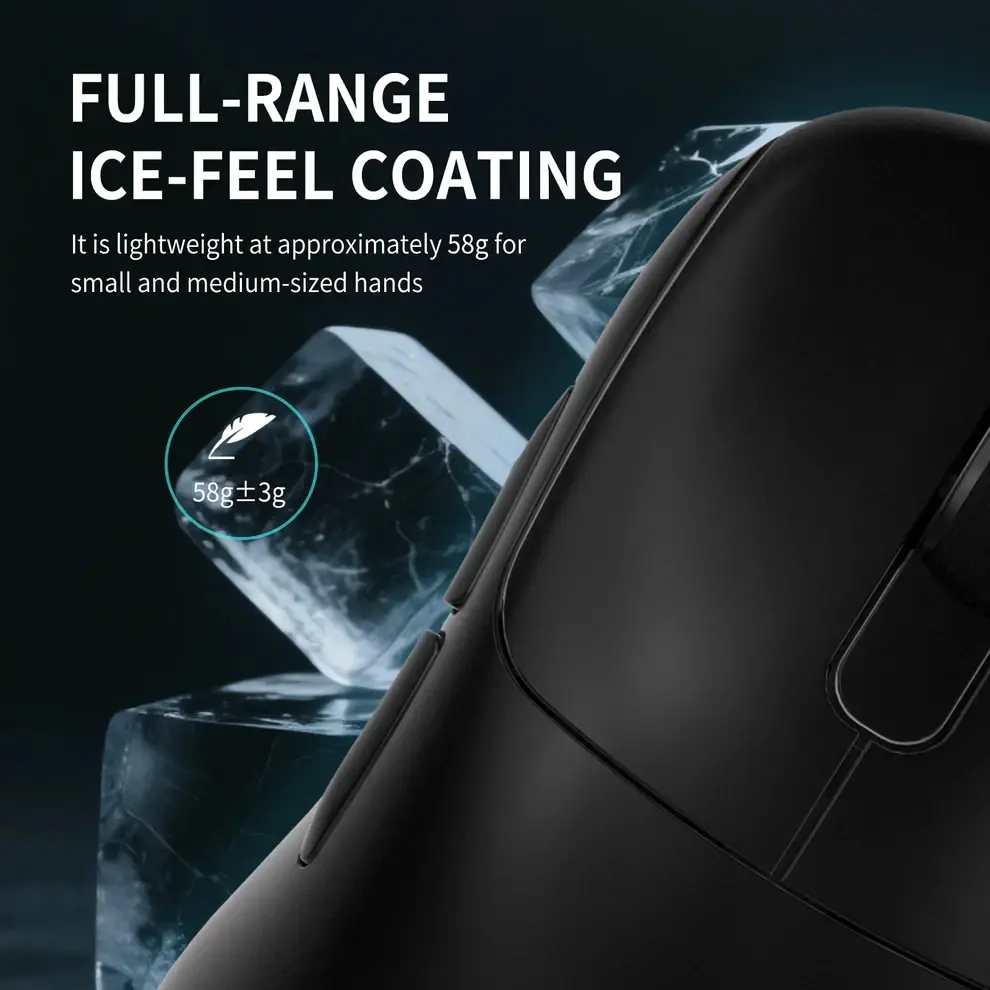 Ajazz професионална геймърска мишка AJ179 APEX - Wireless Gaming Mouse - 8K, Magnetic Charging Dock, White - image 10