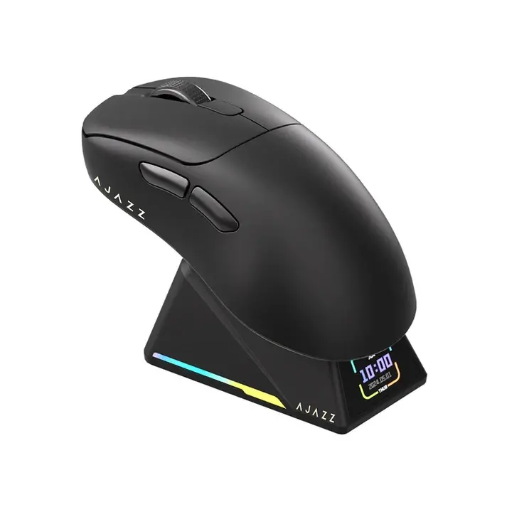 Ajazz επαγγελματικό gaming ποντίκι AJ179 APEX - Ασύρματο Gaming Ποντίκι - 8K, Μαγνητική βάση φόρτισης, Μαύρο