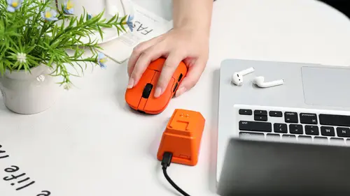 Ajazz професионална геймърска мишка AJ159 PRO - Wireless Gaming Mouse - 8K, Magnetic Charging Dock, White - image 2