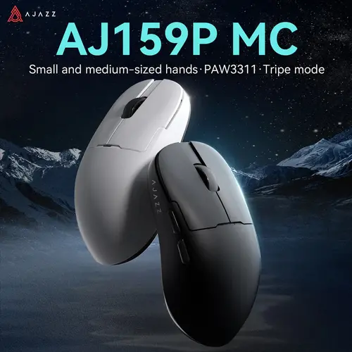 Ajazz професионална геймърска мишка AJ159P MC - Wireless Gaming Mouse - 1K, Magnetic Charging Dock, White - image 5