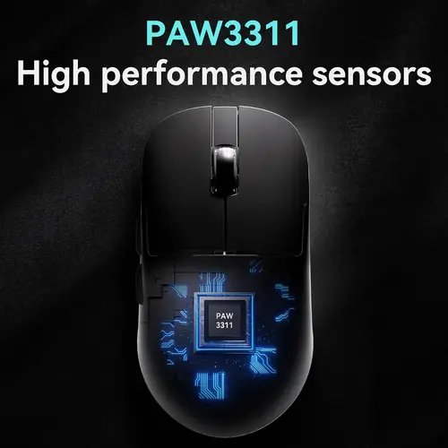 Ajazz професионална геймърска мишка AJ159P MC - Wireless Gaming Mouse - 1K, Magnetic Charging Dock, White - image 7