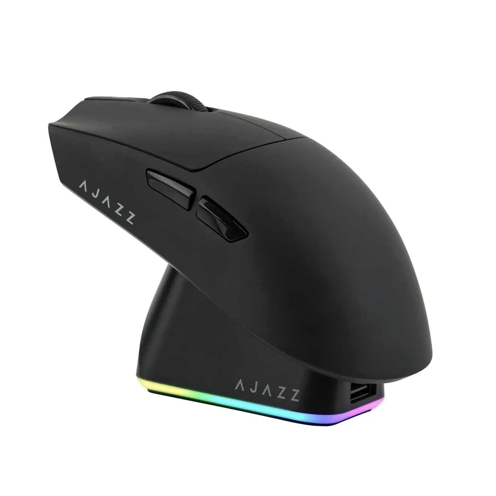 Ajazz mouse gaming profesional AJ139P V3 MC - Mouse gaming wireless - 1K, Dock de încărcare magnetic, Negru