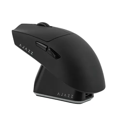 Ajazz професионална геймърска мишка AJ139P V3 MC - Wireless Gaming Mouse - 1K, Magnetic Charging Dock, Black - image 3