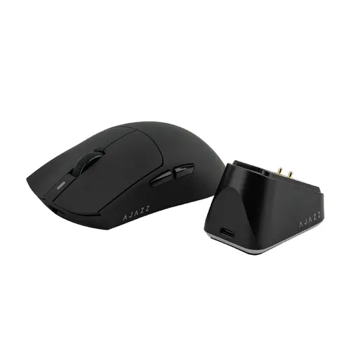 Ajazz професионална геймърска мишка AJ139P V3 MC - Wireless Gaming Mouse - 1K, Magnetic Charging Dock, Black - image 4