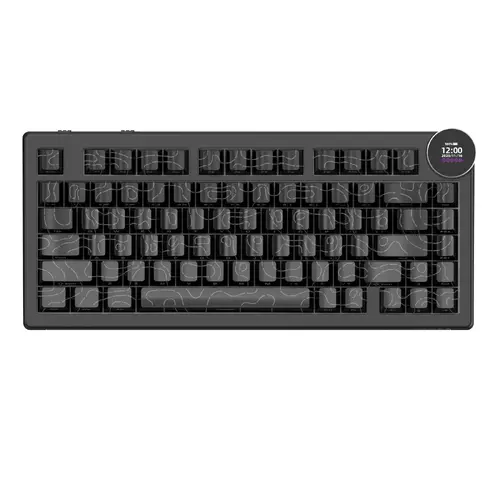Ajazz геймърска механична клавиатура Wireless Gaming Mechanical Keyboard AK820 V2 PRO - White peach Switch [Linear] (English US), Black - image 1