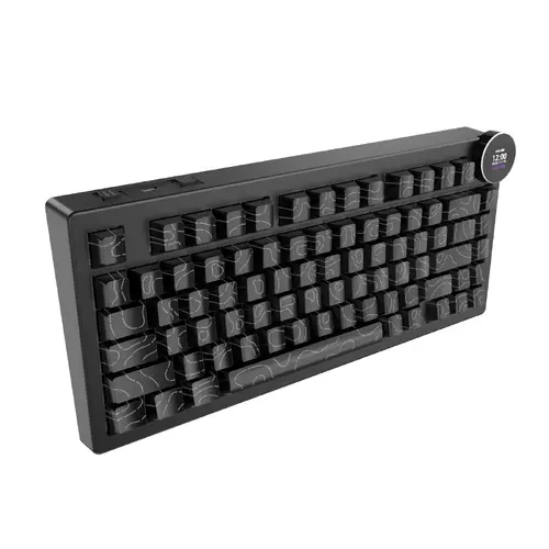 Ajazz геймърска механична клавиатура Wireless Gaming Mechanical Keyboard AK820 V2 PRO - White peach Switch [Linear] (English US), Black - image 4