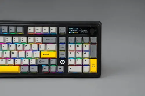 Ajazz геймърска механична клавиатура Wireless Gaming Mechanical Keyboard AK980 V2 - Maillard Switch [Linear] (English US), Purple, White - image 6