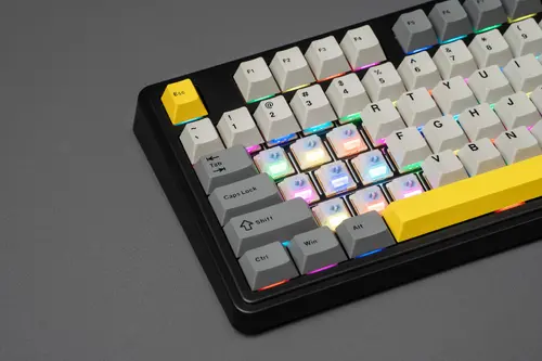 Ajazz tastatură mecanică de gaming Wireless Gaming Mechanical Keyboard AK980 V2 - Maillard Switch [Linear] (engleză US), mov, alb - 9
