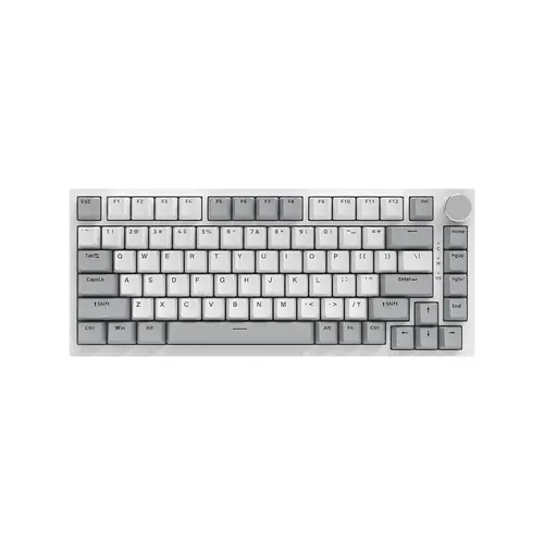 Ajazz tastatură mecanică de gaming Tastatură mecanică de gaming AK820 - AS Red Switch [Linear] (Engleză US), Gri Alb, Iluminare albă - 1