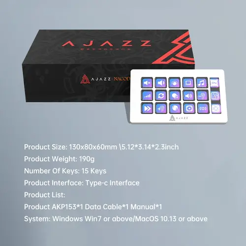 Ajazz κέντρο/πίνακας streaming Streaming HUB AKP153E Μαύρο - 13