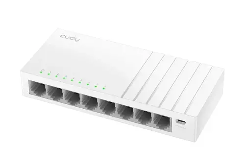 Суич Cudy GS108U, 8-портов 10/100/1000 Mbps RJ 45, USB-C - Бял - image 1