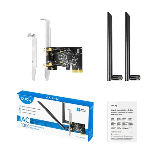 Κάρτα δικτύου Cudy WE1300, Dual-Band PCI-e, 867 - 400 Mbps - 3
