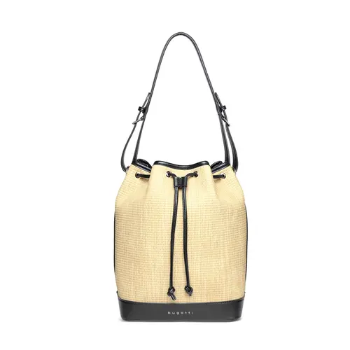 Γυναικεία τσάντα Bugatti Isa Bucket Bag L, οικολογικό δέρμα, μπεζ - 1