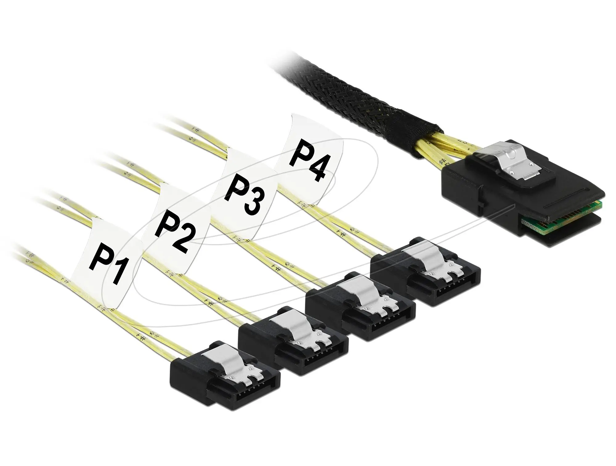 Интерфейсен кабел Delock Mini SAS SFF-8087 към 4 x SATA 7-pin 1 m metal