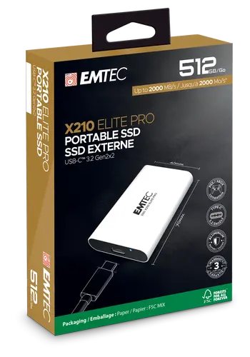 Външен диск, EMTEC EXT SSD X210 PRO 512G - image 1