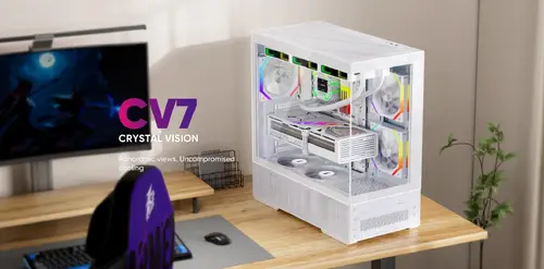 1stPlayer Кутия Case ATX - Crystal Vision CV7 Black - 5 x 120 mm included - image 8