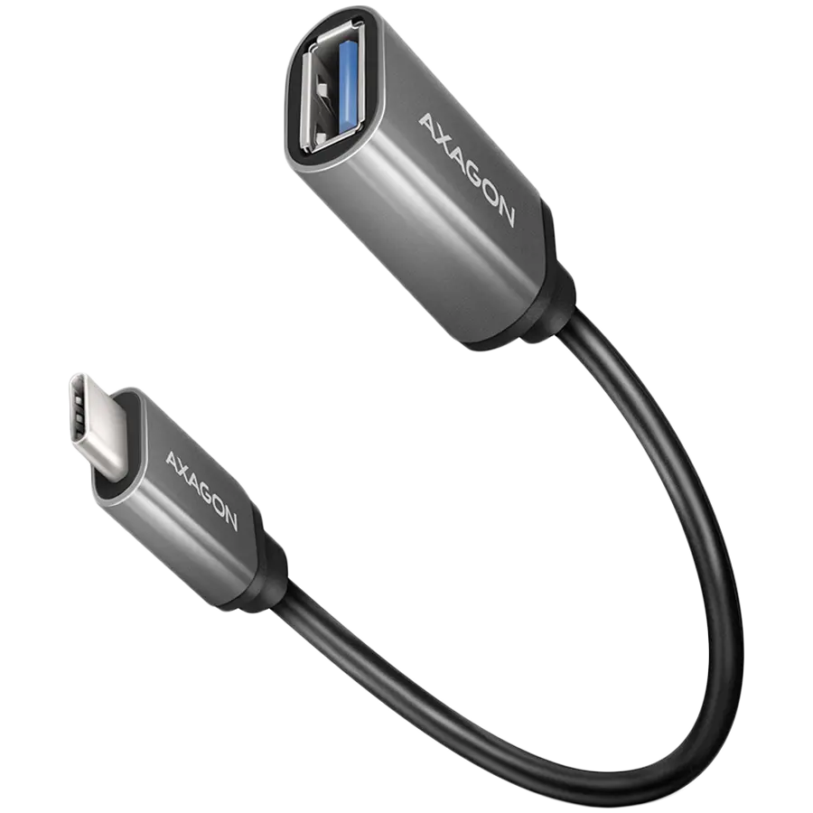 AXAGON RUCM-AFAC USB 3.2 Gen 1 Type-C Male > Type-A Female, cable adapter 0,2m, 3A, ALU