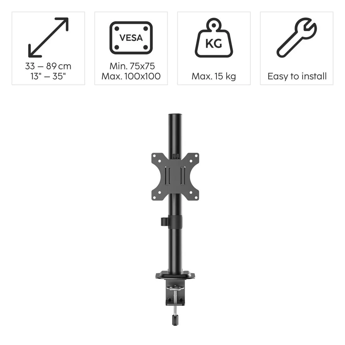 HAMA Suport de monitor pentru birou (13" - 35"), reglabil, până la 15kg - image 8