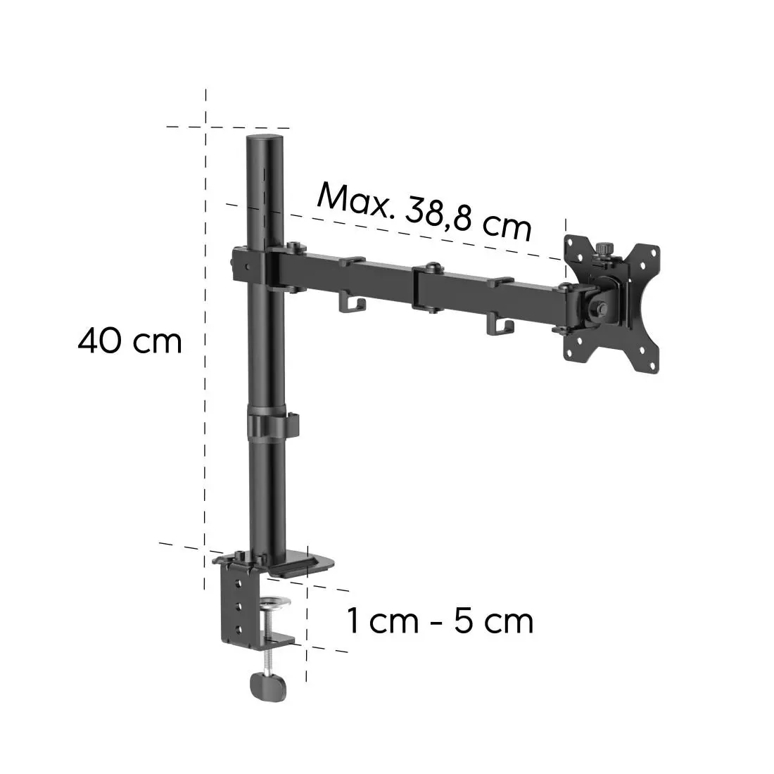 HAMA Βάση οθόνης γραφείου (13" - 35"), ρυθμιζόμενη, 2 βραχίονες, 12kg - image 12