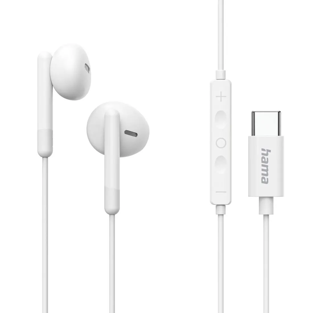 HAMA Слушалки "Classy" USB-C, накрайници, микрофон, защита от прегъване на кабел, бял - image 5
