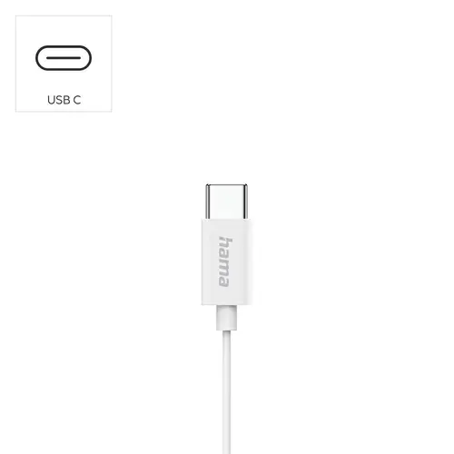 HAMA Слушалки "Classy" USB-C, накрайници, микрофон, защита от прегъване на кабел, бял - image 7