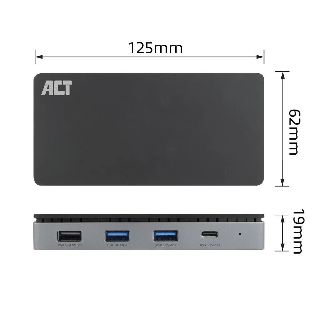 ACT Docking station USB-C, 4K, 2 x HDMI, Ethernet, USB-C, 3x USB-A - image 4