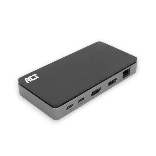 ACT Docking station USB-C, 4K, 2 x HDMI, Ethernet, USB-C, 3x USB-A - 1