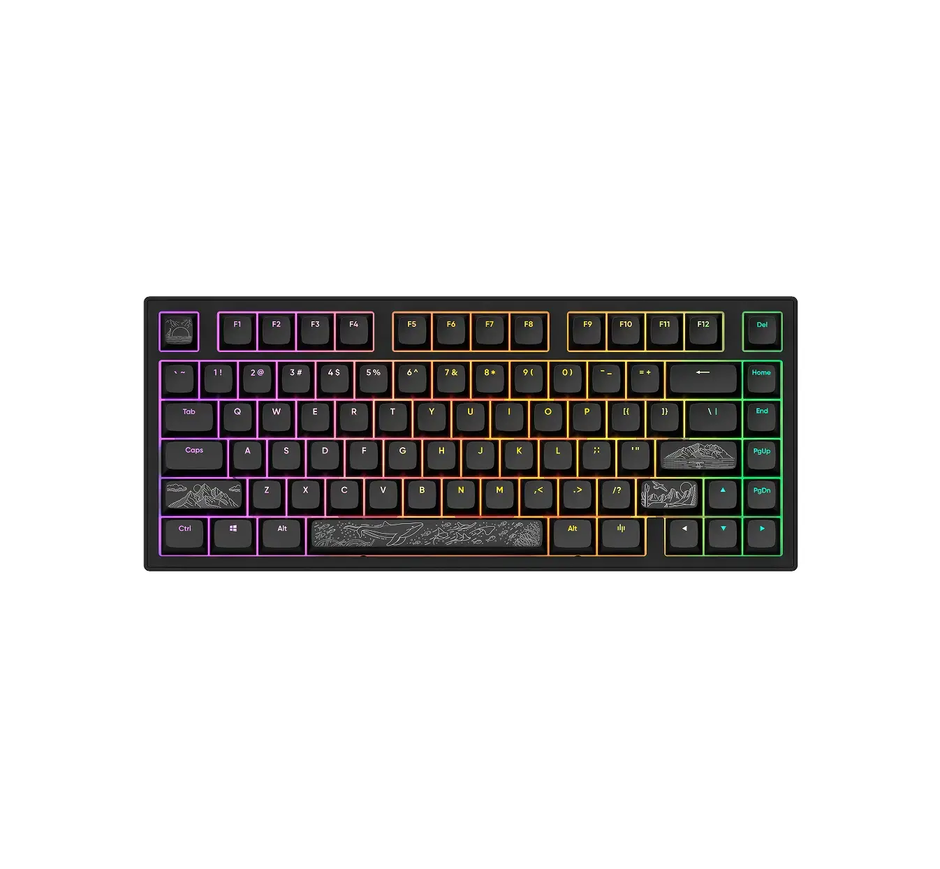 Геймърскa механична клавиатура Dark Project ALU81A Terra Nostra V2 Black RGB