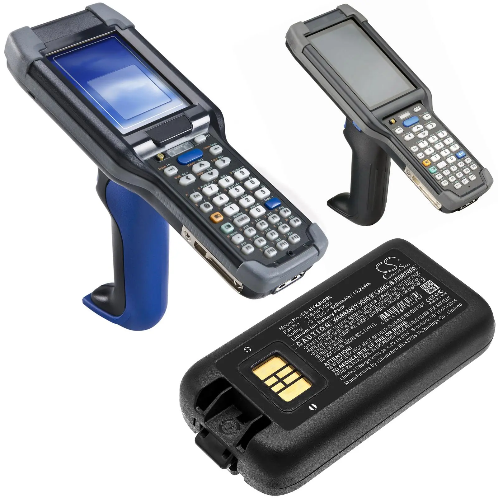Батерия за баркод скенер Honeywell CK3B; CK65; CK70 318-034-001 LiIon 3.7V 5200mAh Cameron Sino - image 3