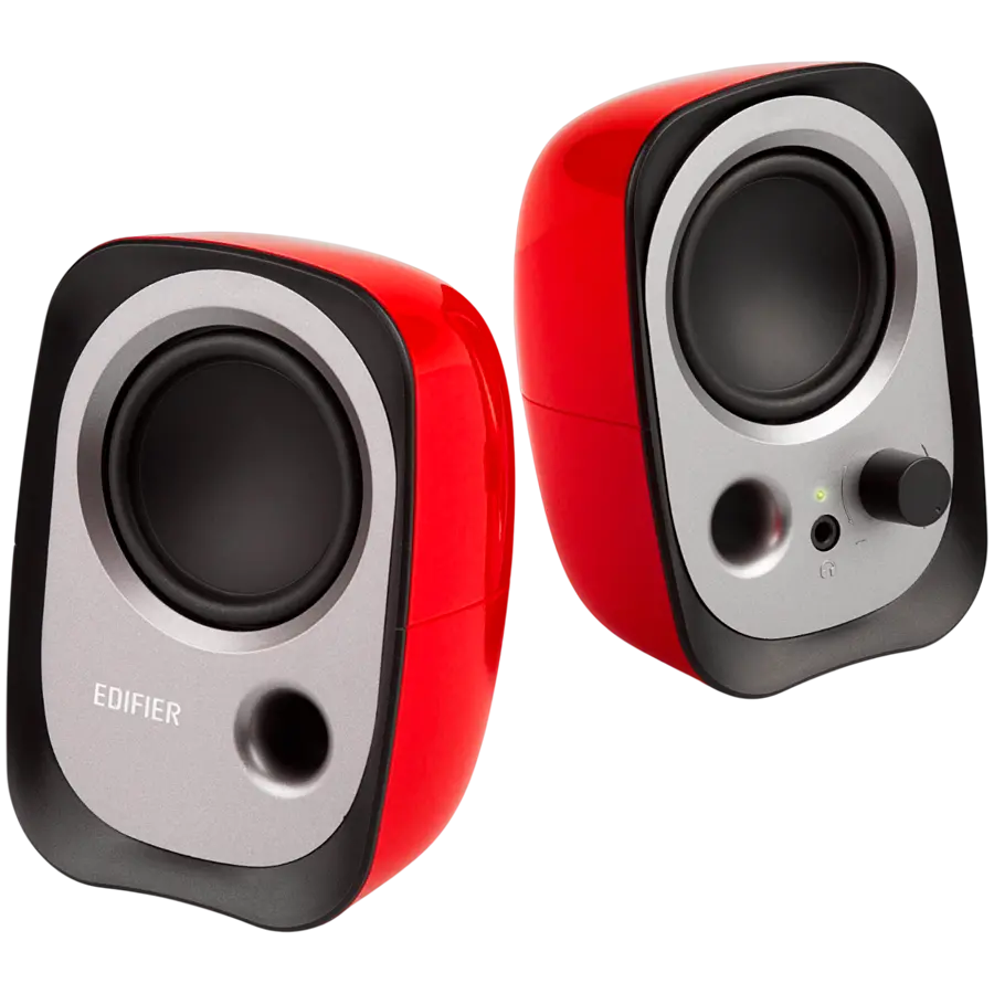 Edifier R12U Sistem audio 2.0, USB, AUX, difuzoare de 2.25 inch, 4W (RMS), control volum, Roșu