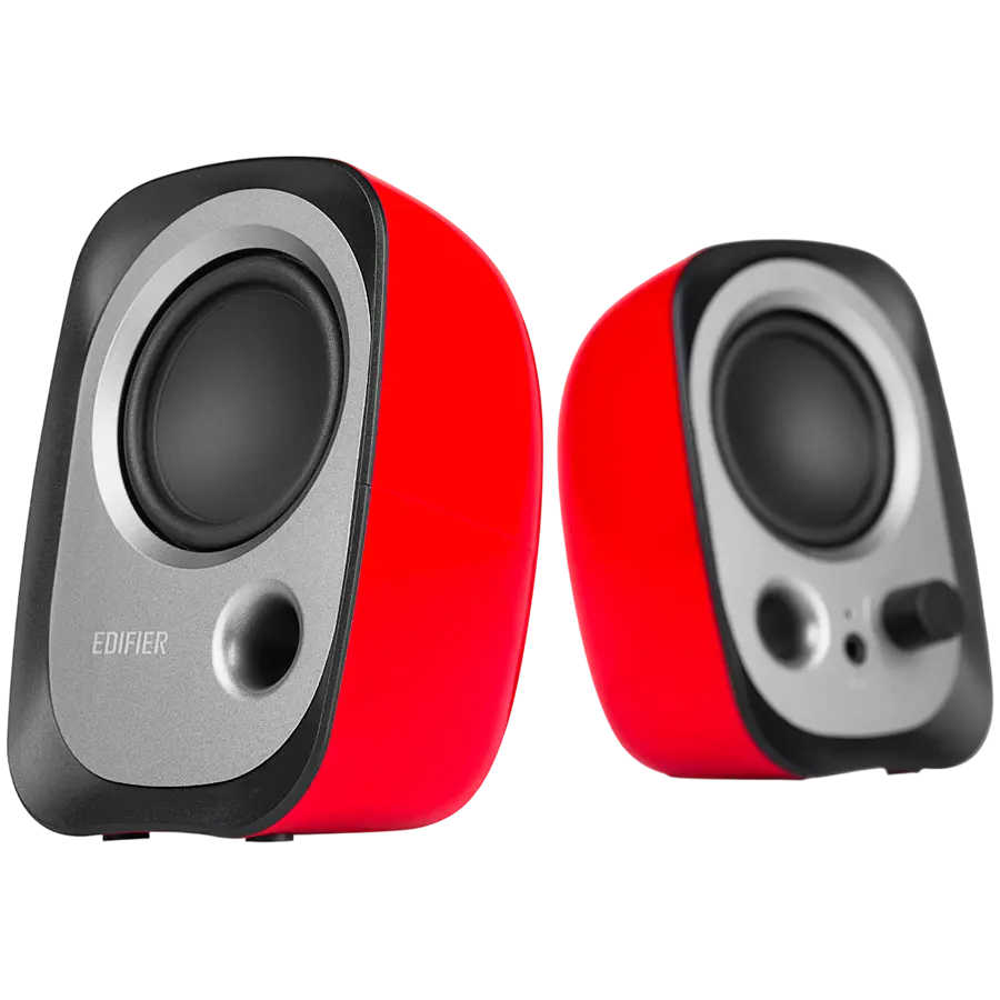 Edifier R12U 2.0 Audio System, USB, AUX, 2.25-inch Drivers, 4W (RMS), Volume Control, Red - image 1