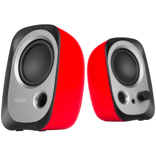 Edifier R12U Sistem audio 2.0, USB, AUX, difuzoare de 2.25 inch, 4W (RMS), control volum, Roșu - 2