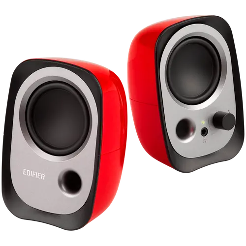 Edifier R12U Sistem audio 2.0, USB, AUX, difuzoare de 2.25 inch, 4W (RMS), control volum, Roșu - 1