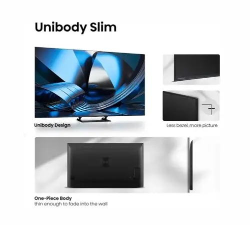 Телевизор, Hisense 50" U7SE, 4K Ultra HD 3840x2160, ULED, FALD, Quantum Dot, 144Hz, IPS, HDR 10+, HLG, Dolby Vision IQ, Dolby Atmos, Smart TV, WiFi 5GHz, WiFi Direct, BT, Anyview Cast, 4xHDMI, 2xUSB, LAN, CI+, DVB-T2/C/S2, Black - image 2