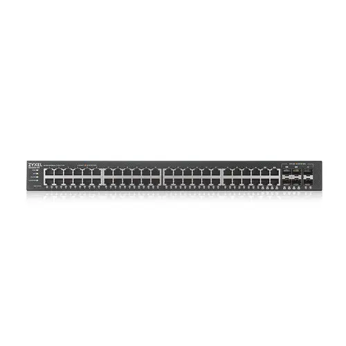 Суич ZyXEL GS-2220-50, 48-портов Layer2+, 44x Gb+ 4x Gbcombo (RJ45/SFP) + 2x Gb SFP, управляем - image 1
