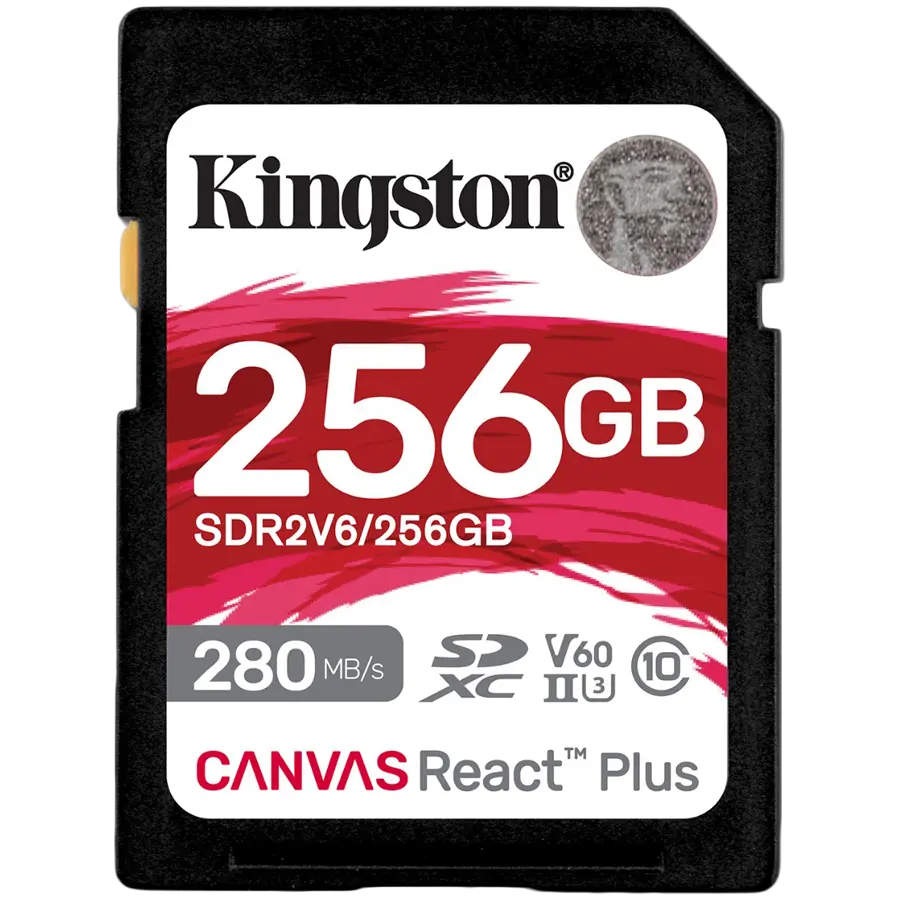 Card de memorie Kingston Canvas React Plus V60 UHS-II 256GB