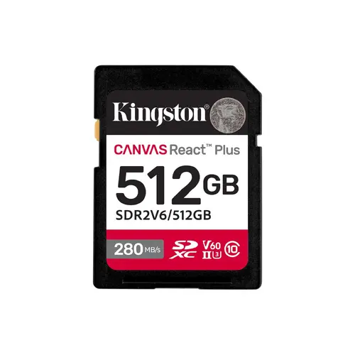 Card de memorie Kingston Canvas React Plus V60 UHS-II 512GB - 1