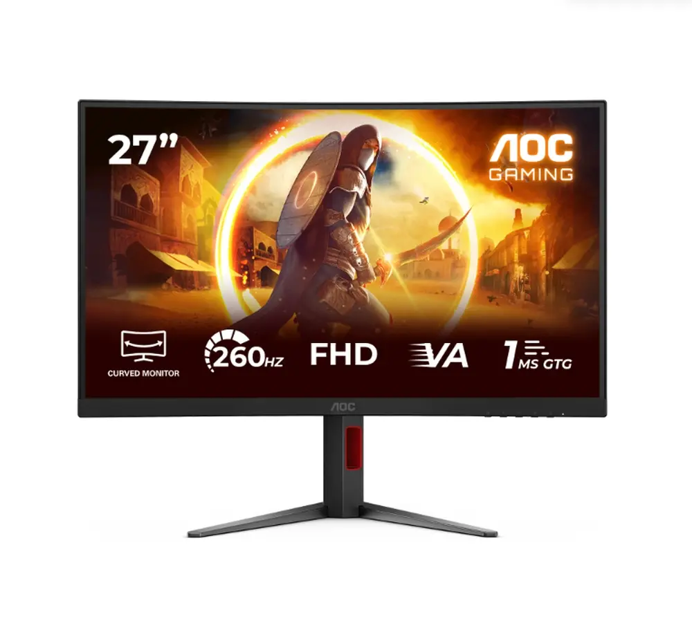Monitor, AOC C27G4Z2, 27" Curved 1500R, Fast VA, WLED, 1920x1080@260Hz (OC, Native 240Hz), 1ms GtG, 0.3ms MPRT, 300cd m/2, 3000:1, Adaptive Sync