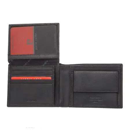 Мъжки портфейл с мека кожа и  ембосинг емблема - PIERRE CARDIN - image 2