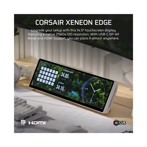 Сензорен дисплей CORSAIR XENEON EDGE 14.5" LCD Touchscreen - Бял - image 2