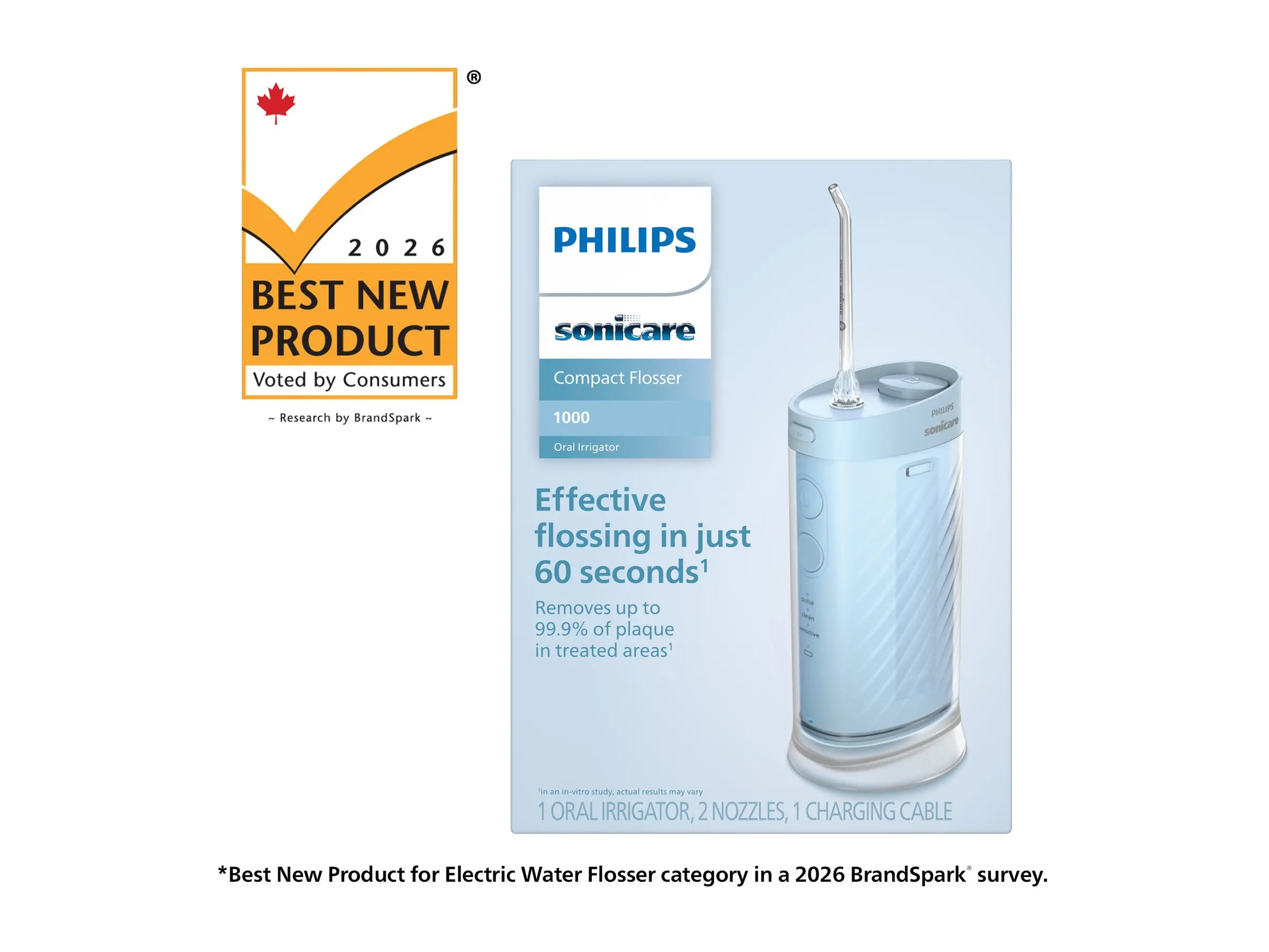 PHILIPS Cordless Power Flosser 1000 blue Easy-to-fill 200ml reservoir - image 1