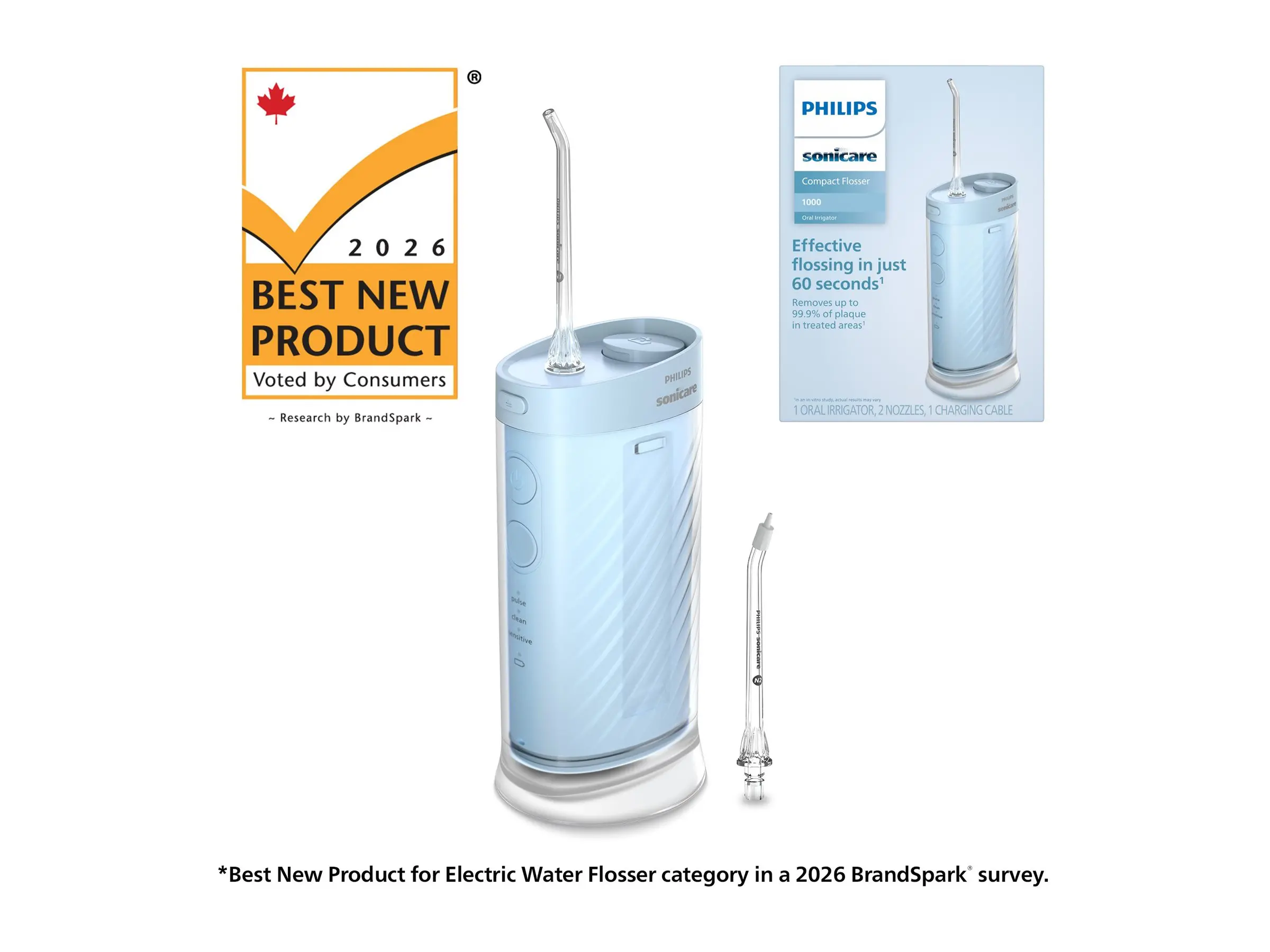 PHILIPS Cordless Power Flosser 1000 blue Easy-to-fill 200ml reservoir - image 3
